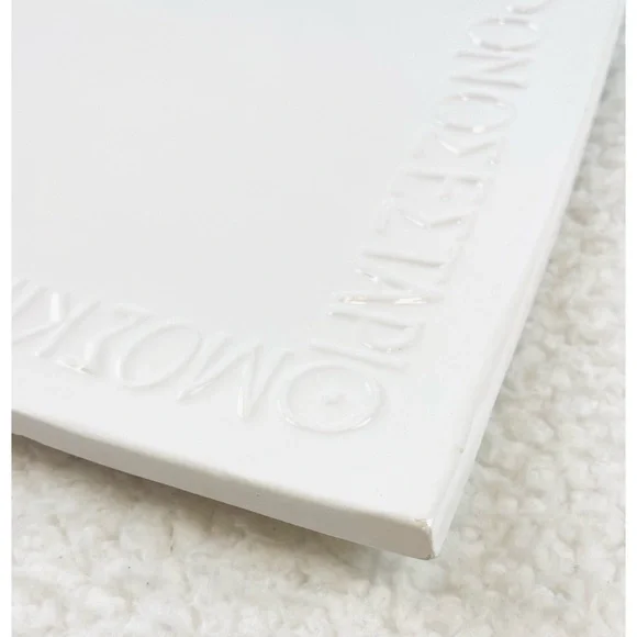 YRIA PAROS • White Handmade Greek Square Serving Plate - Picture 5 of 13